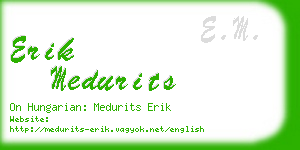 erik medurits business card